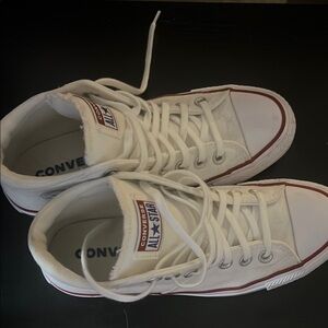 Converse White High-Top Sneakers Canvas Rubber Sole